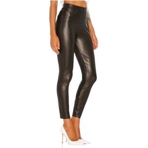 Spanx Leather Like Skinny Ankle Pant Black Size 1X NEW without Tags